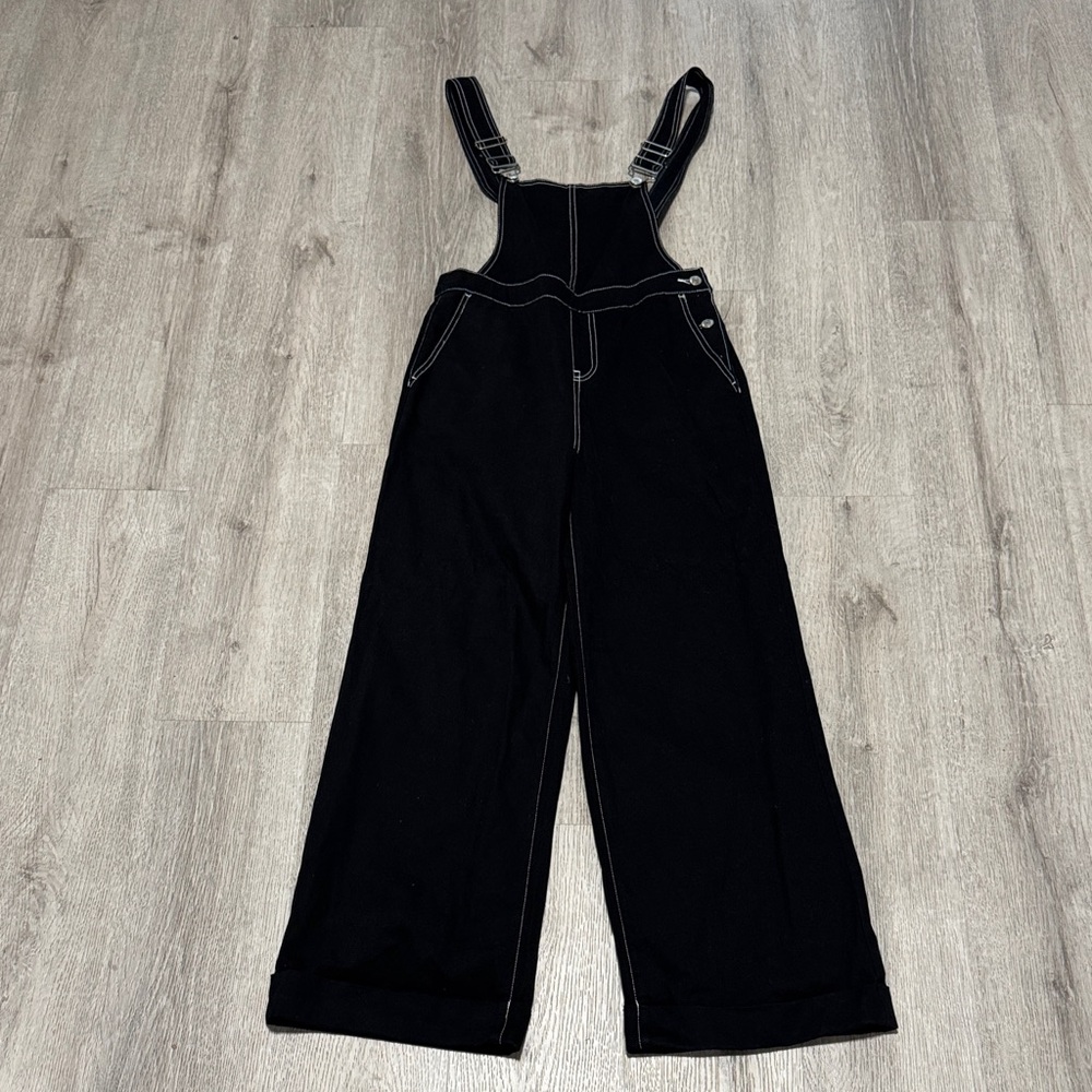 Forever 21 Black Jumpsuit with Contrast Stitching